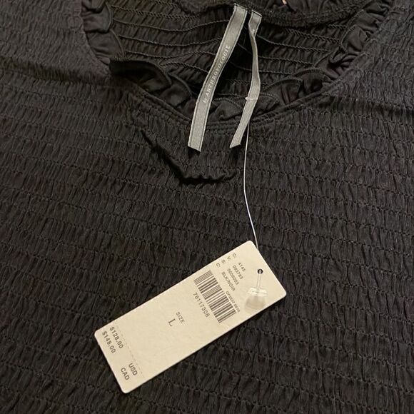 Anthropologie Ruched Two Piece Set Large Black - Picture 5 of 9